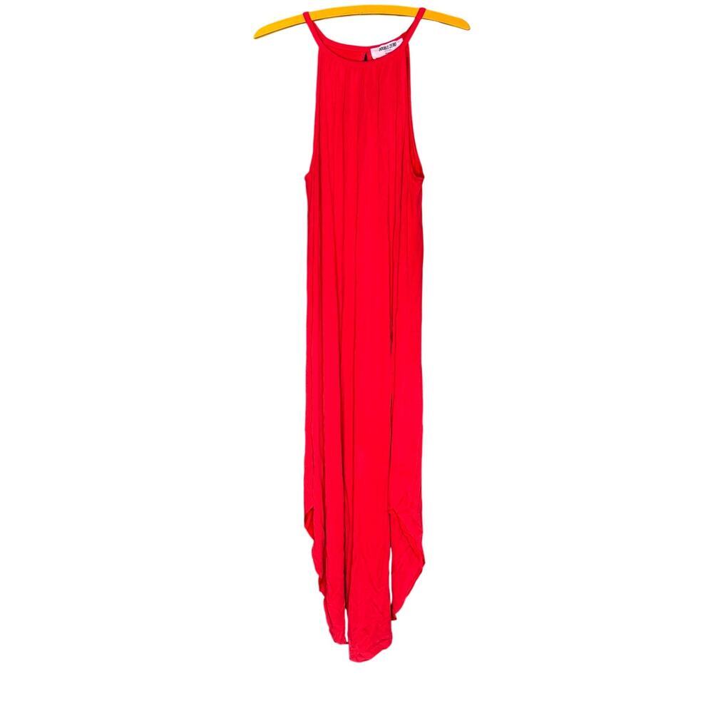 Double Zero Red Maxi Dress Small Sleeveless Racerback Swing Casual Boho